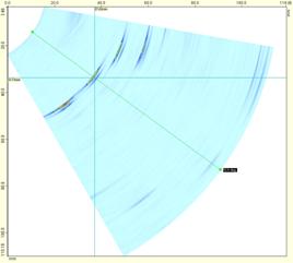 Измерение параметров и координат дефектов при анализе результатов контроля дефектоскопом Sonocon Focus
